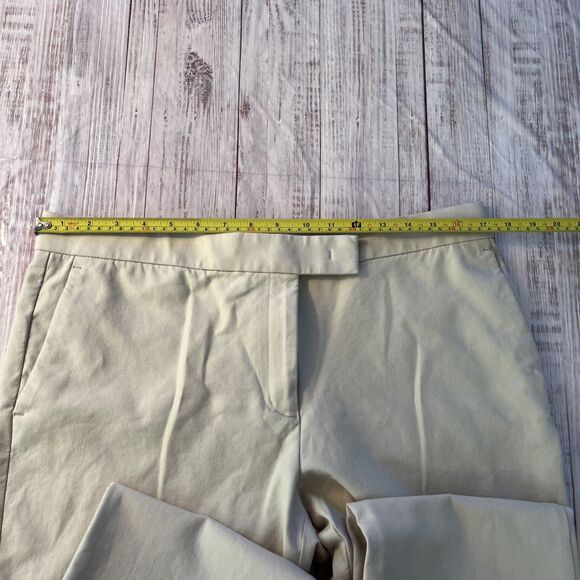 Ann Taylor Women’s Pants  Cream Cotton Blend Straight Leg Trousers - Size 12 - Picture 4 of 7
